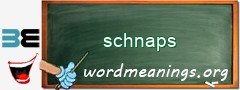 WordMeaning blackboard for schnaps